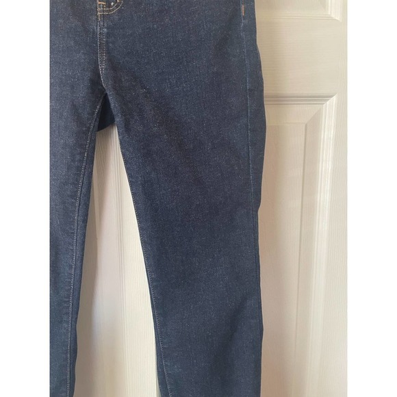 Madewell Curvy High Rise Dark Wash Raw Hem Skinny Jeans, Size 26 🗣 - Picture 4 of 5